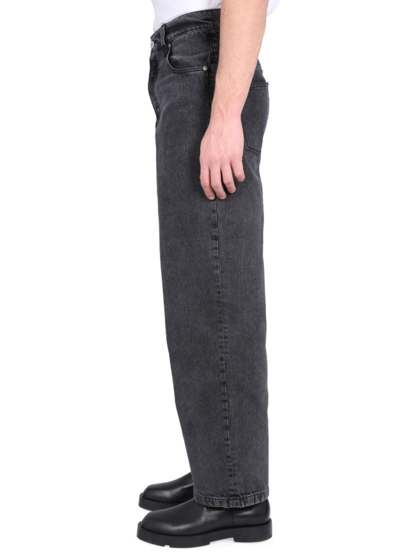 High-Waisted Straight-Leg Jeans