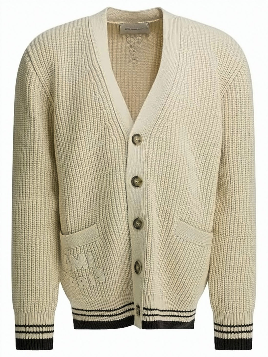Knit Cardigan with V-Neckline