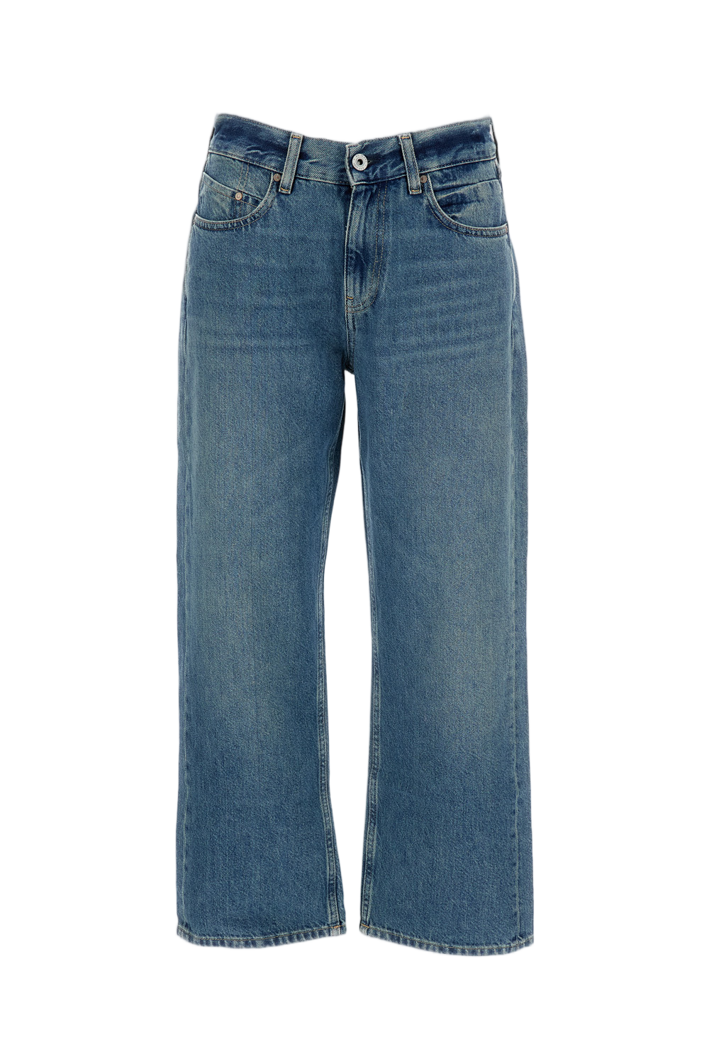 Faded Soft Denim Baggy Jeans