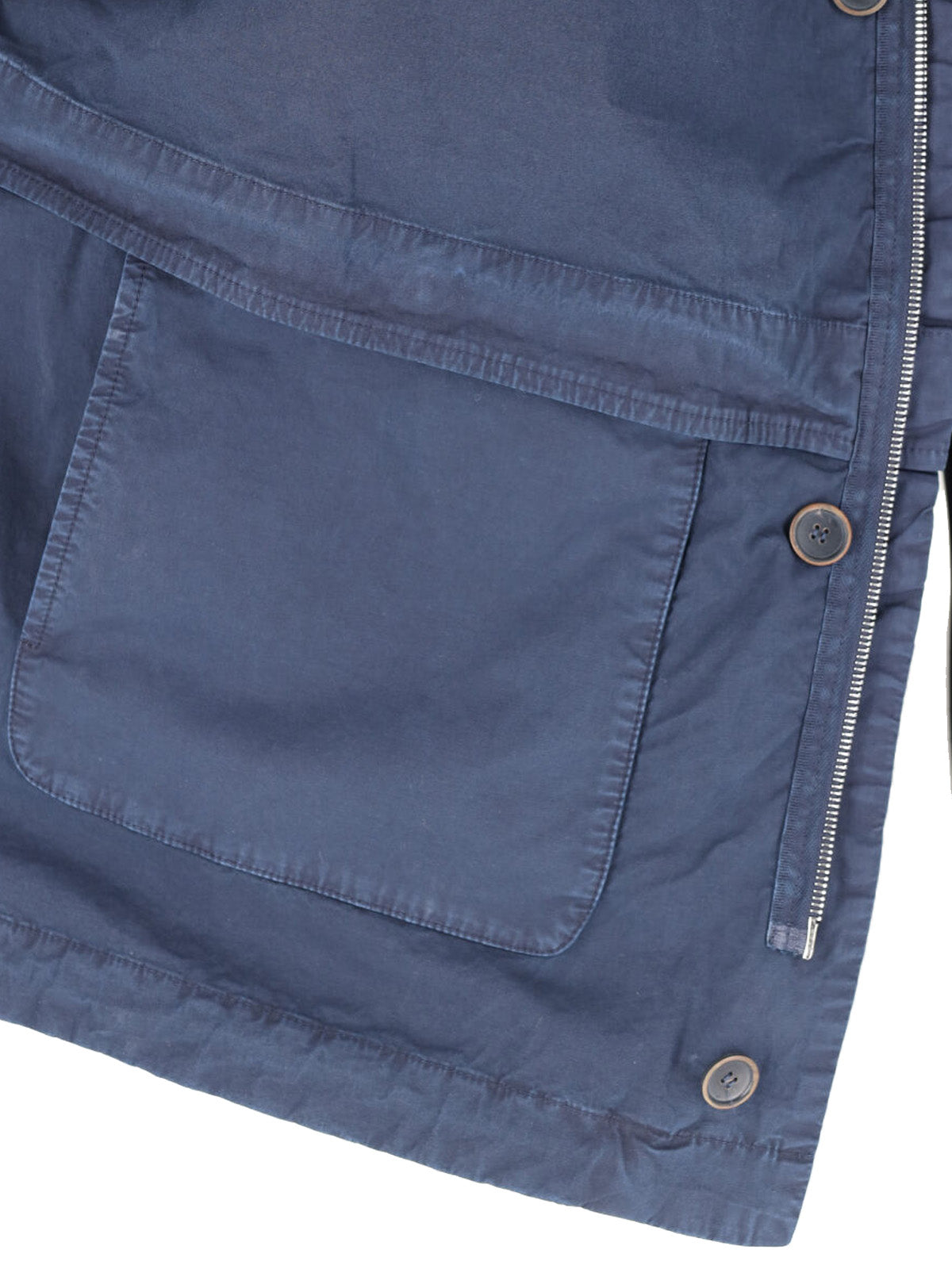 Navy Embroidered Hooded Jacket