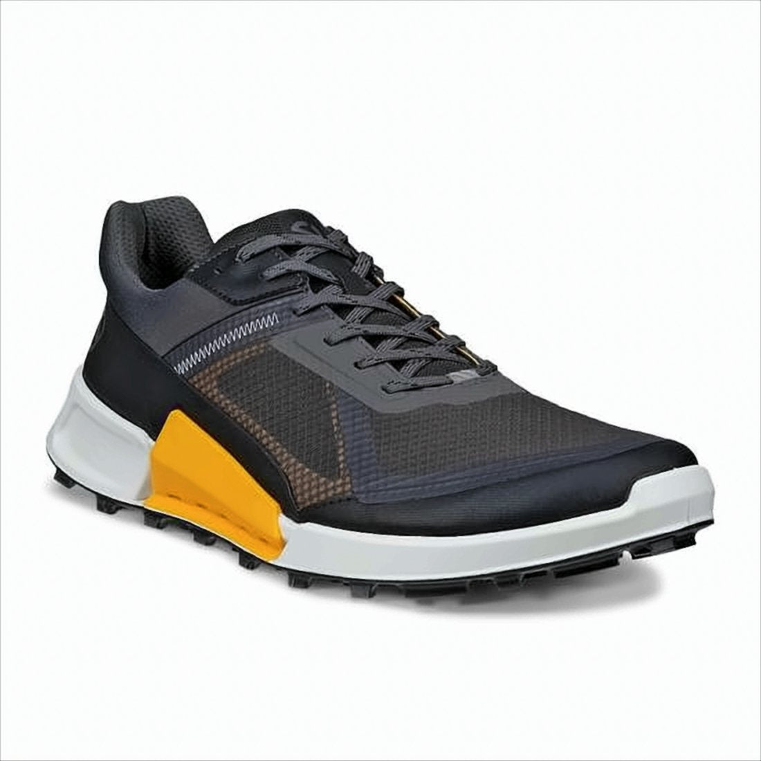 Sporty Mesh Sneakers with Bold Yellow Accents