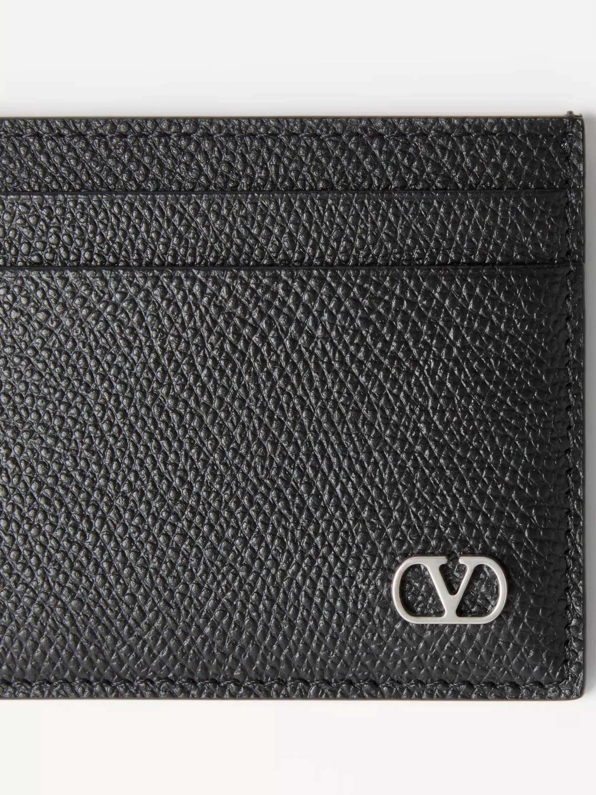 Card Holder Vlogo Signature Leather Case
