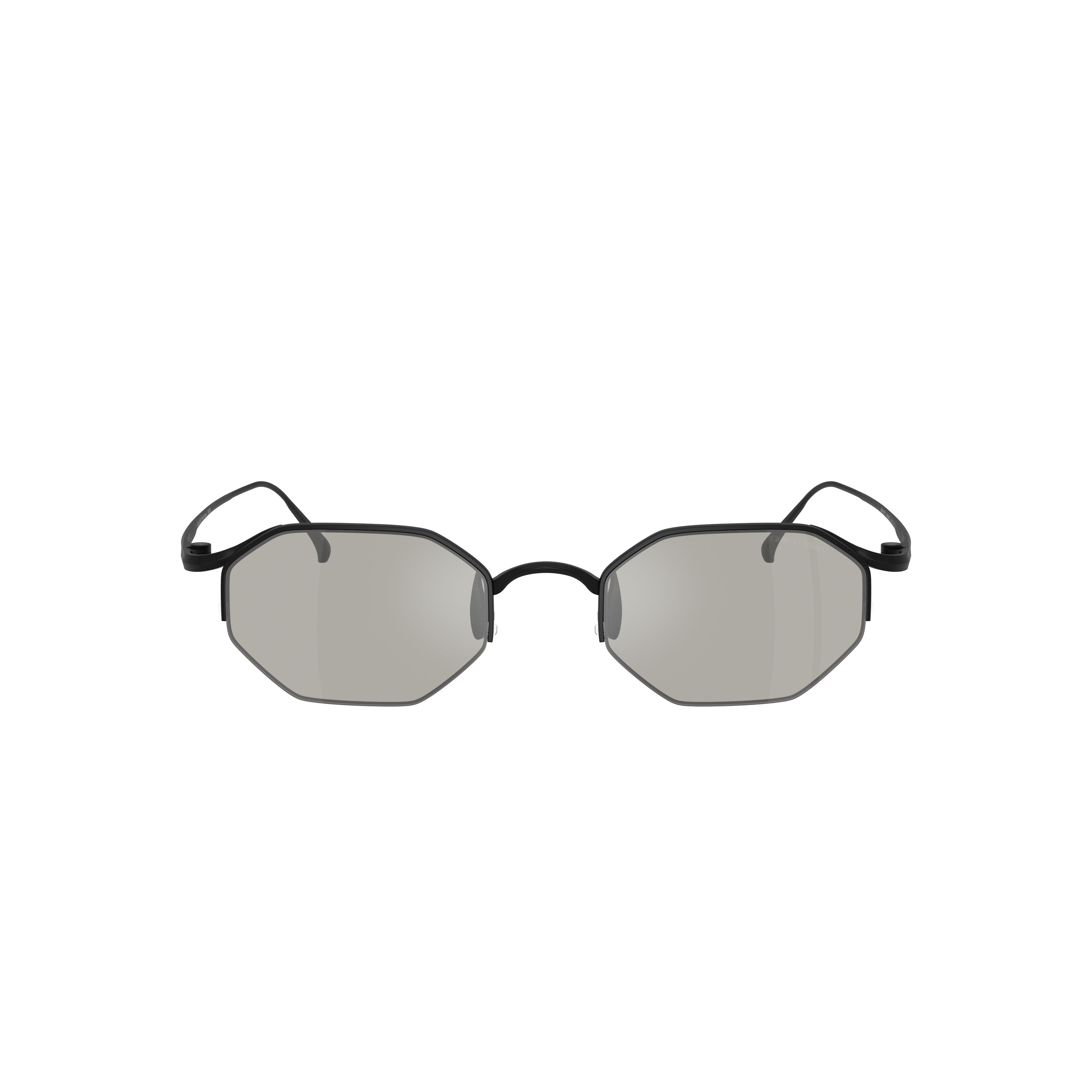 0ar6171t Geometric Octagonal Black Titanium Sunglasses