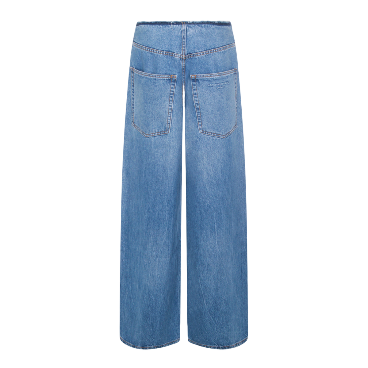 Wide-Leg Denim Jeans with High Waist