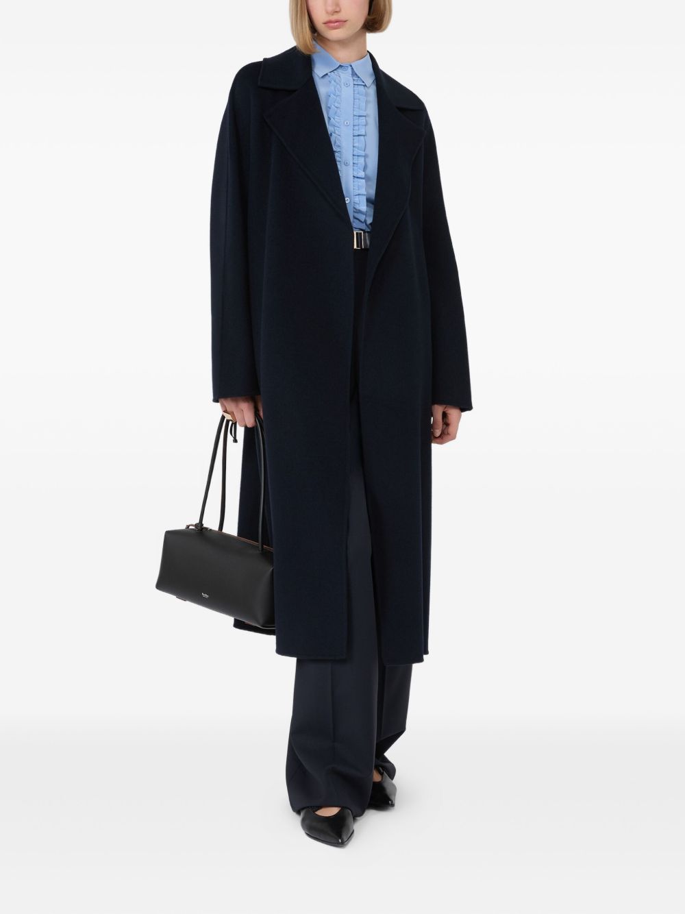 Midi Wrap Coat with Tailored Silhouette
