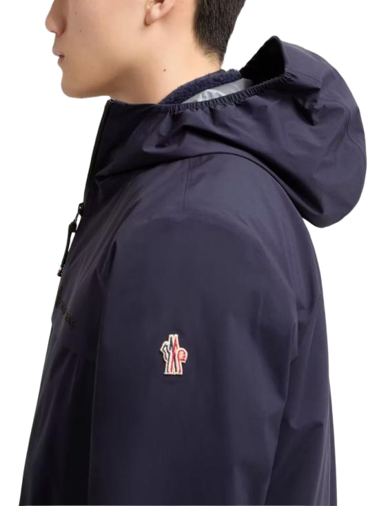 Blue Front-Zipper Jacket