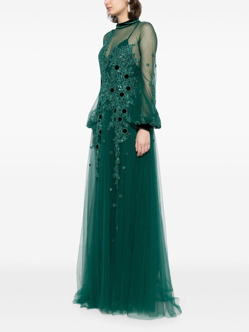 Embroidered Tulle Dress