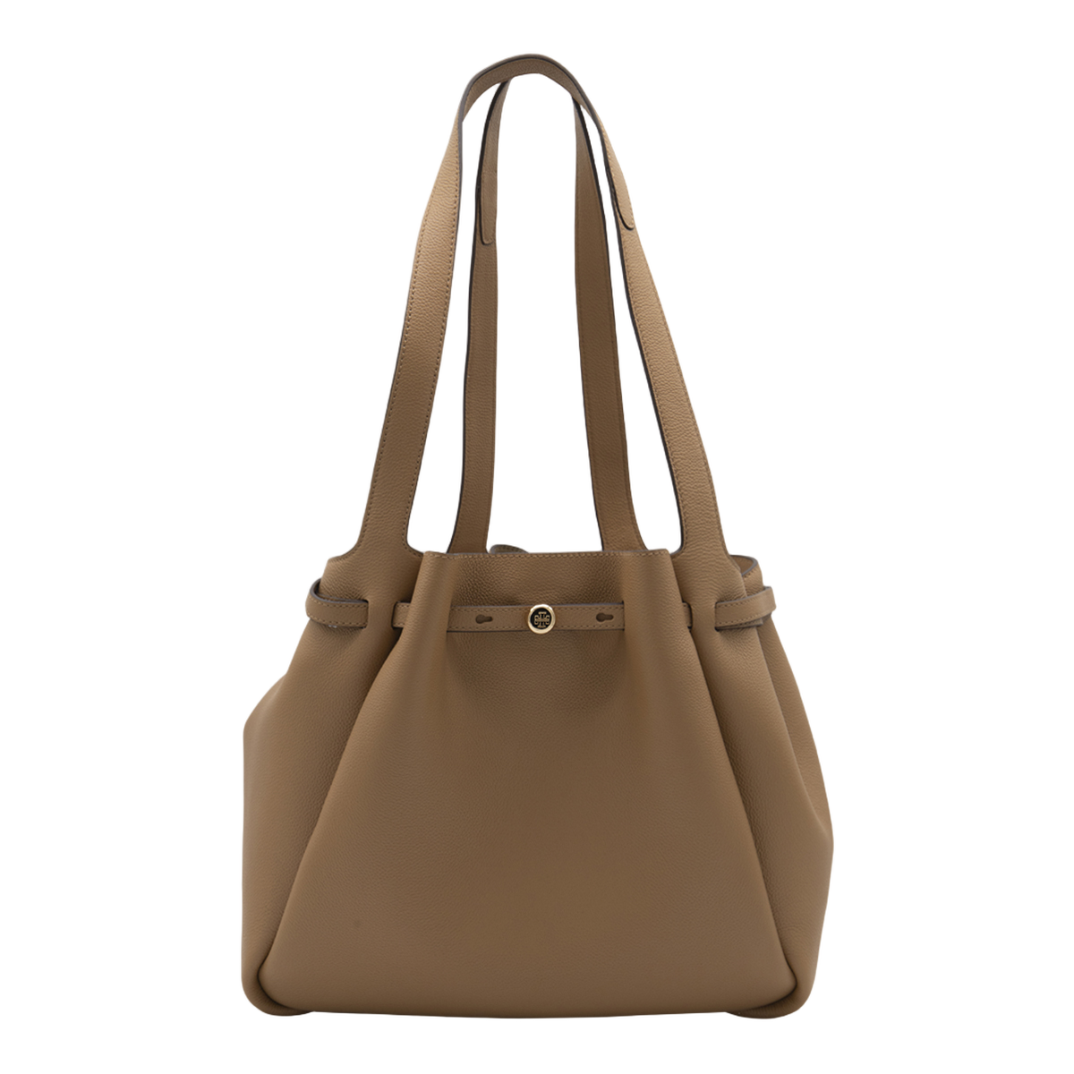 Structured Brown Shoulder Bag