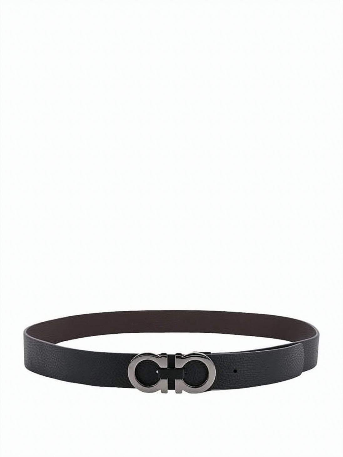 Textured Black Cow Leather Belt
