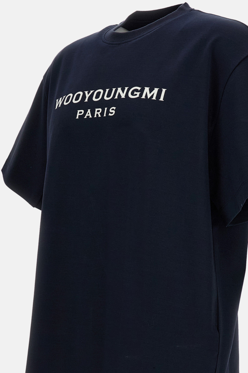 Blue Chest Logo Cotton T-Shirt