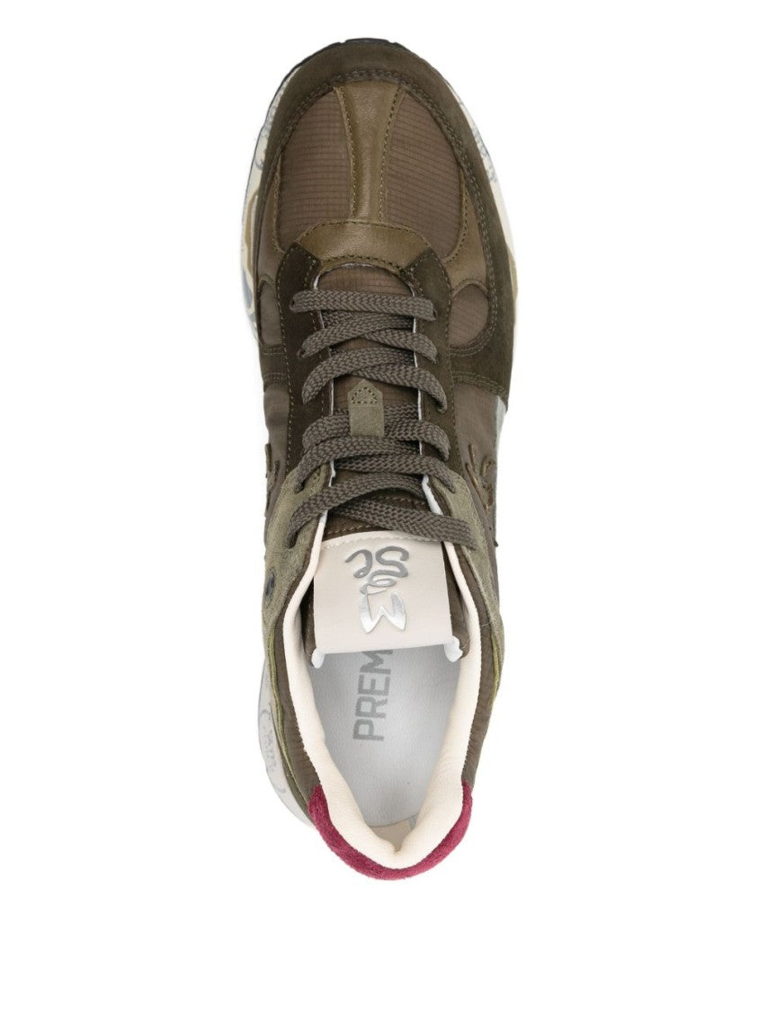 Premium Green Leather Sneakers