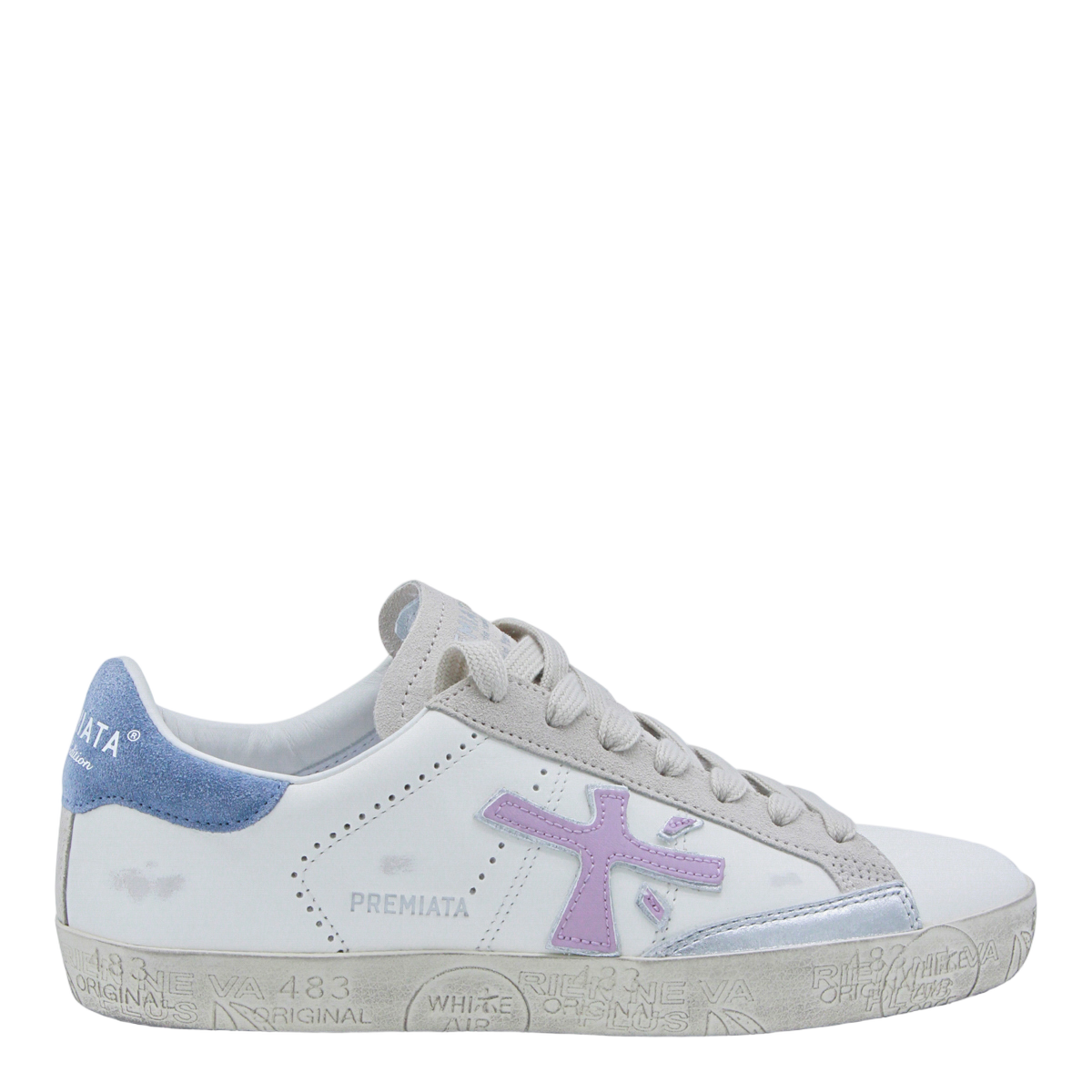 Low-Top White Leather Sneakers