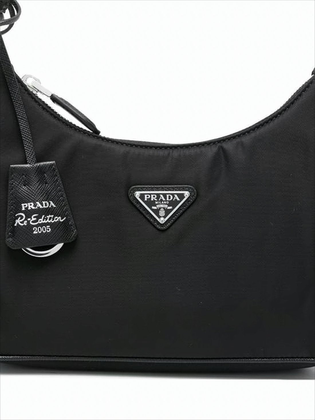 Minimalist Black Shoulder Bag with Leather Accents