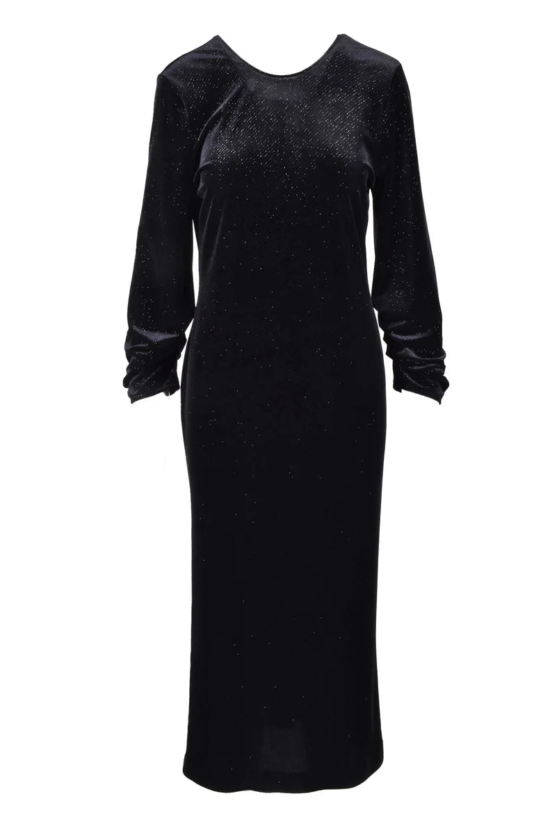 Velvet Stretch Dress - Black