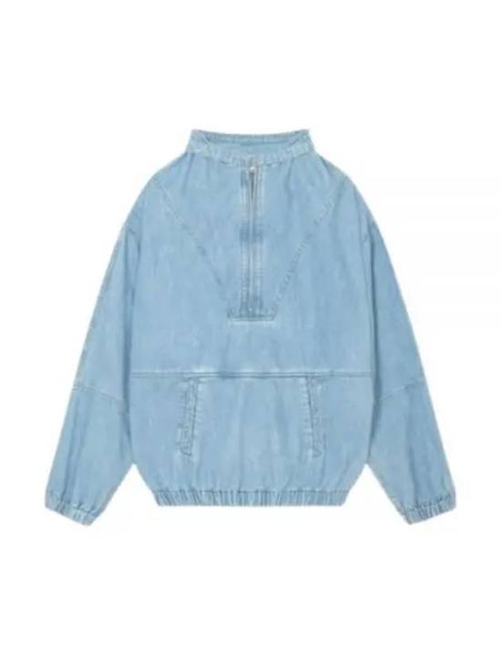 Relaxed-Fit Long-Sleeve Top with Classic Crew Neckline