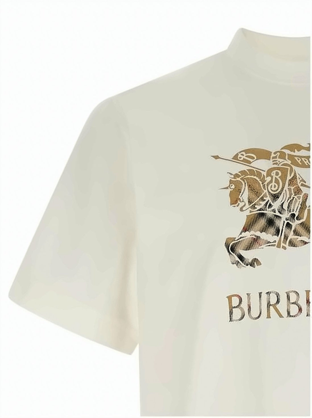 Short-Sleeved Crew Neck Cotton T-Shirt with Graphic Print