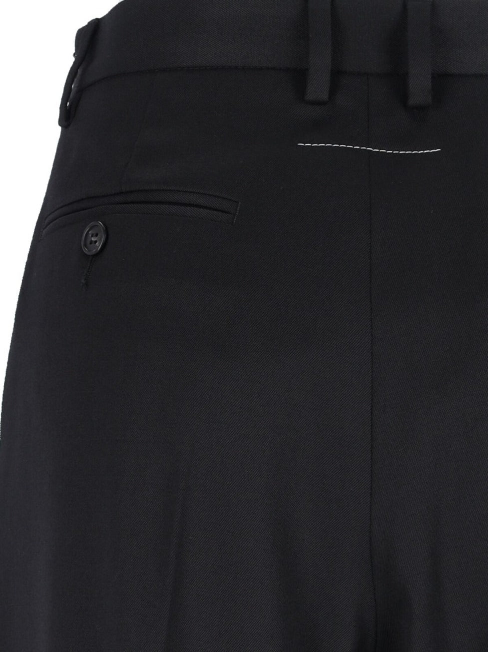 High-Waisted Black Tailored Pants With Wide-Leg Silhouette