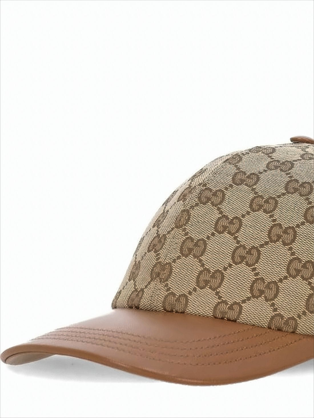 Monogram Canvas Baseball Cap with Leather Brim