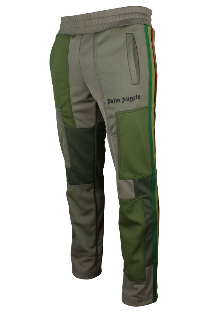 Spodnie dresowe patchwork khaki