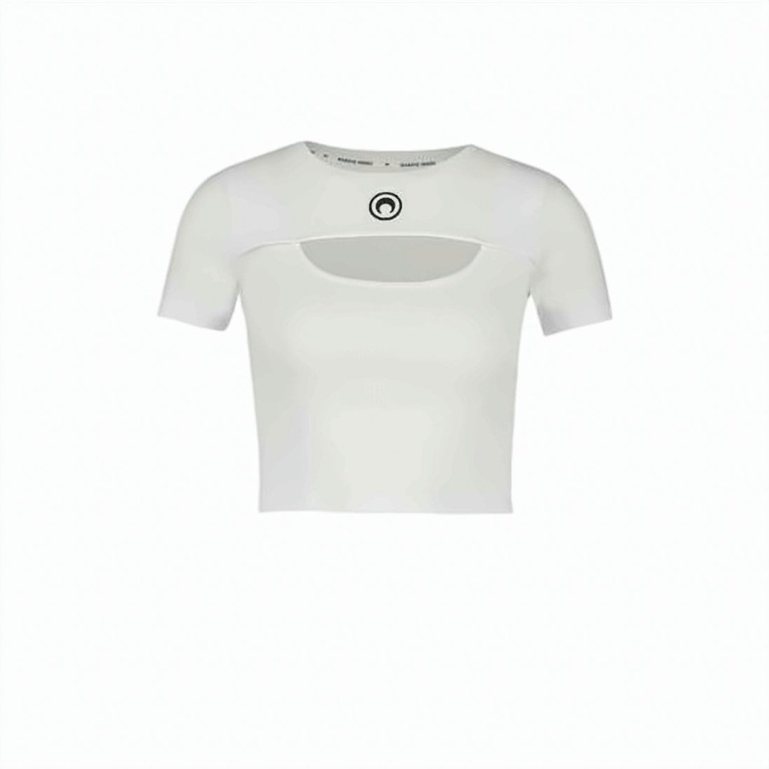 Cropped White Short-Sleeved Top
