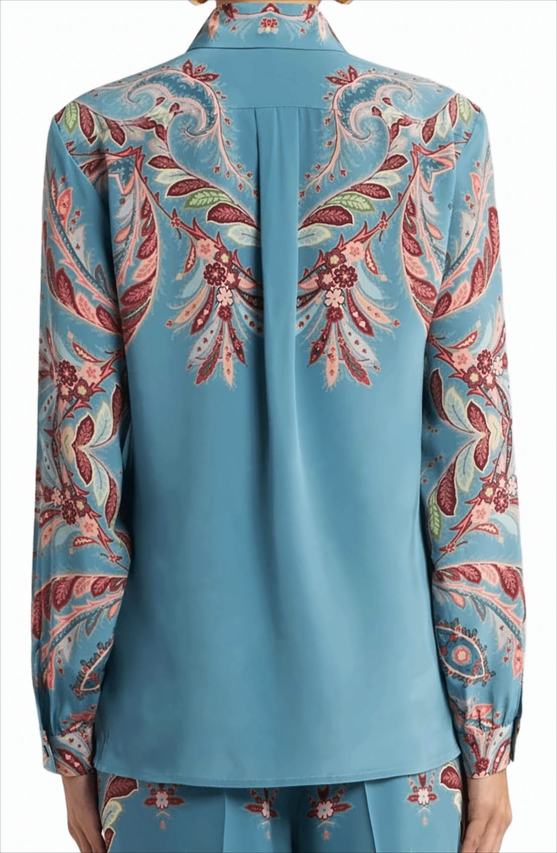 Paisley-Printed Silk Crêpe de Chine Blouse