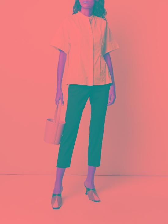 Tailored Straight-Leg Cropped Pants from