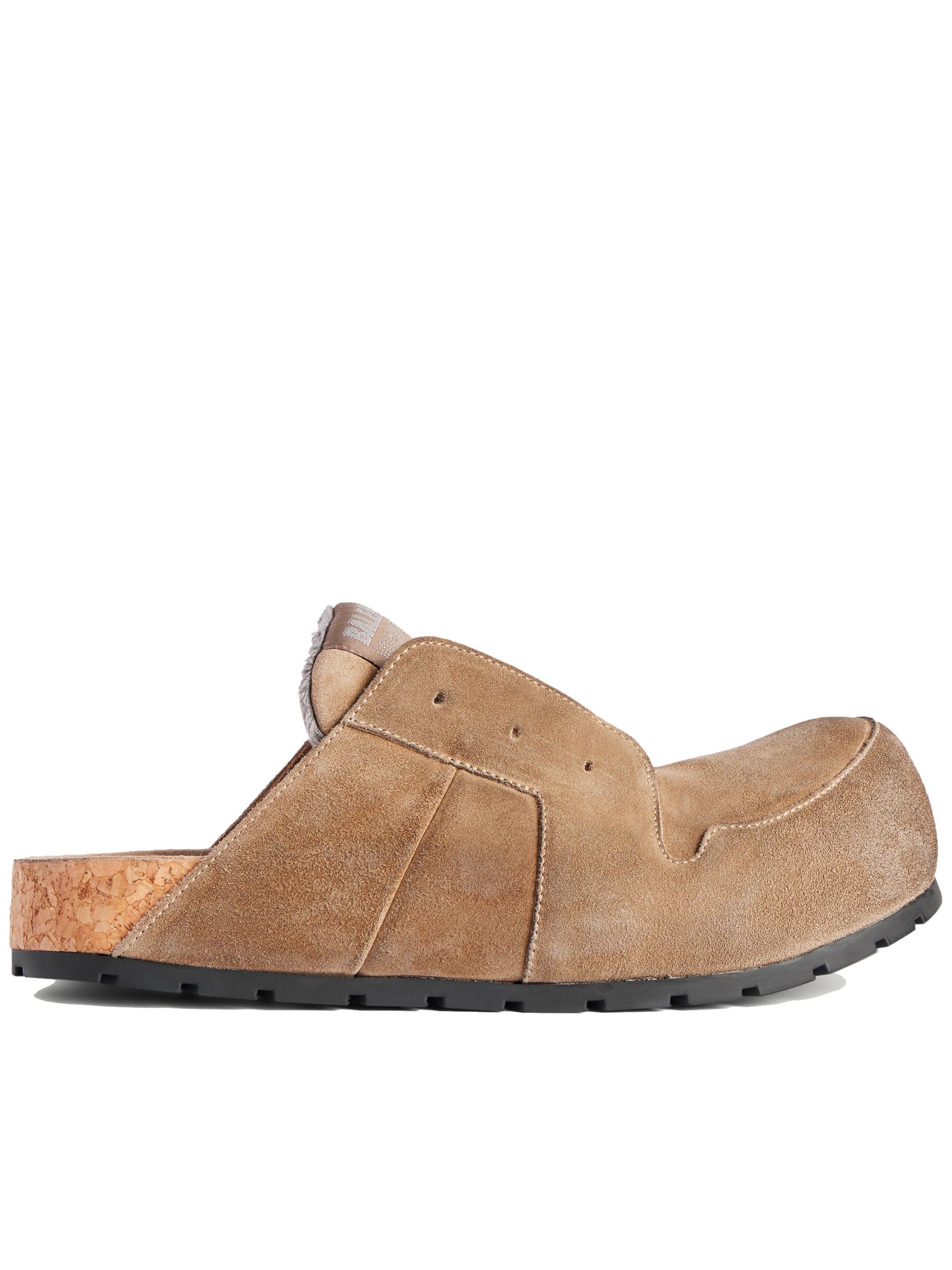 Tan Dumbo Mule Suede Cork Mules