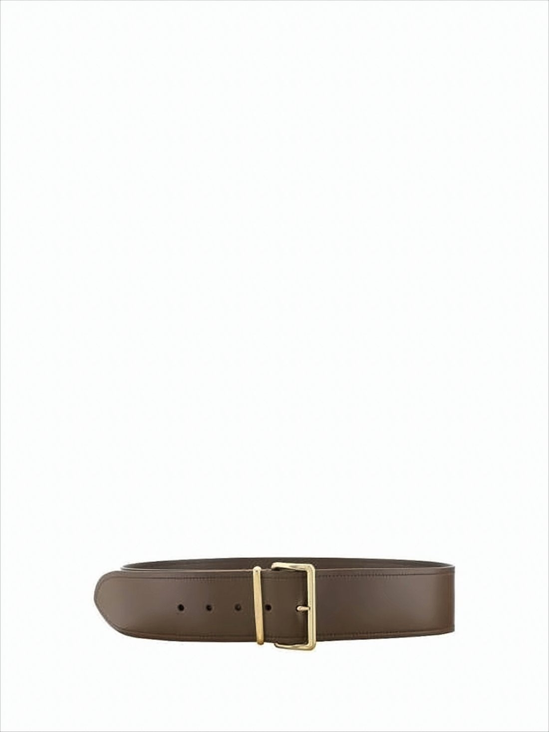 Classic Rectangular Buckle Leather Belt