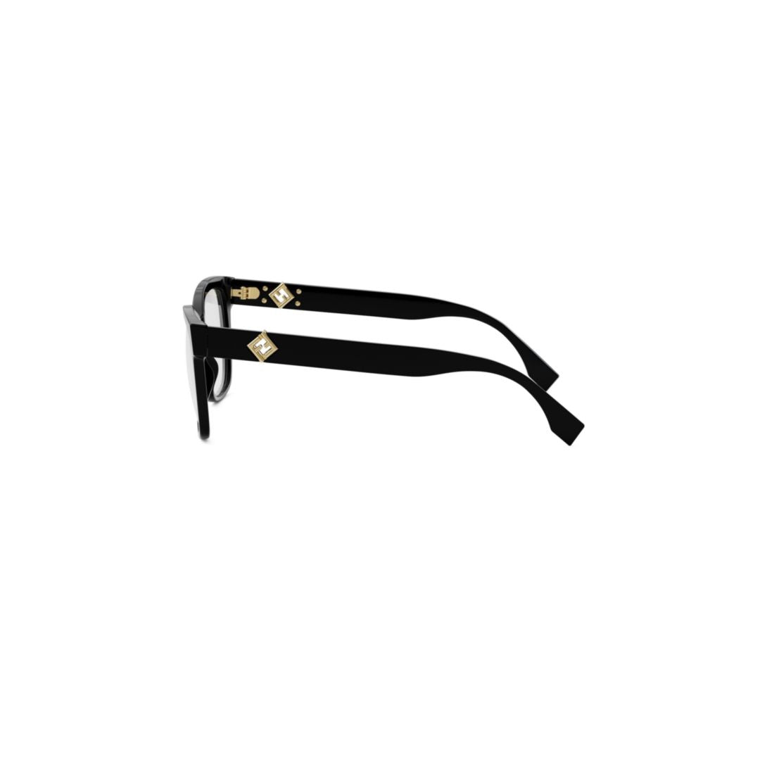 Fe50117i Rectangular Eyeglasses with Gold-tone Accents