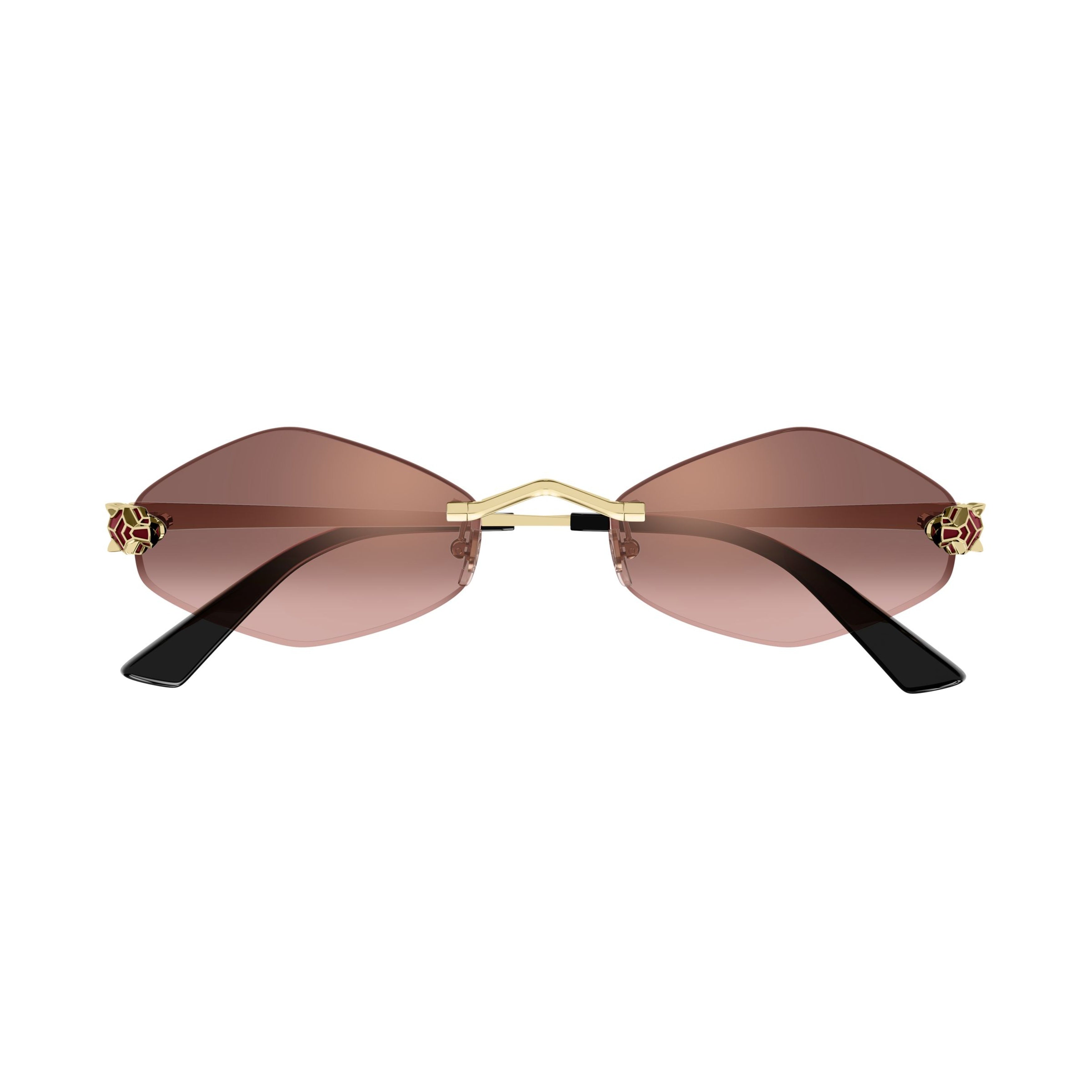 Rimless Sunglasses With Distinctive Panther Motif