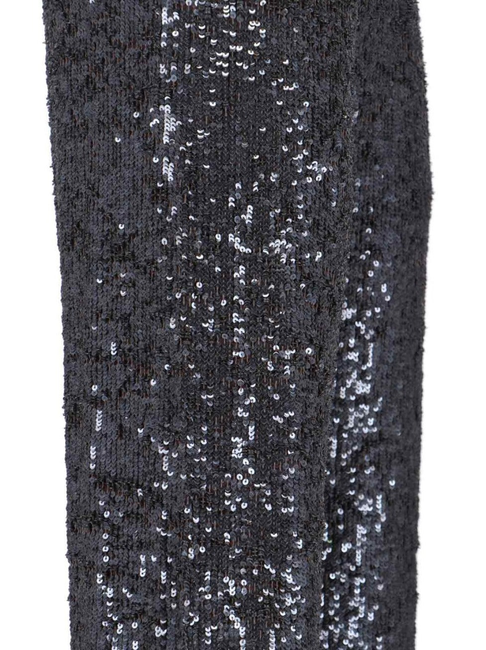 Straight-Leg Trousers With Sequined Surface