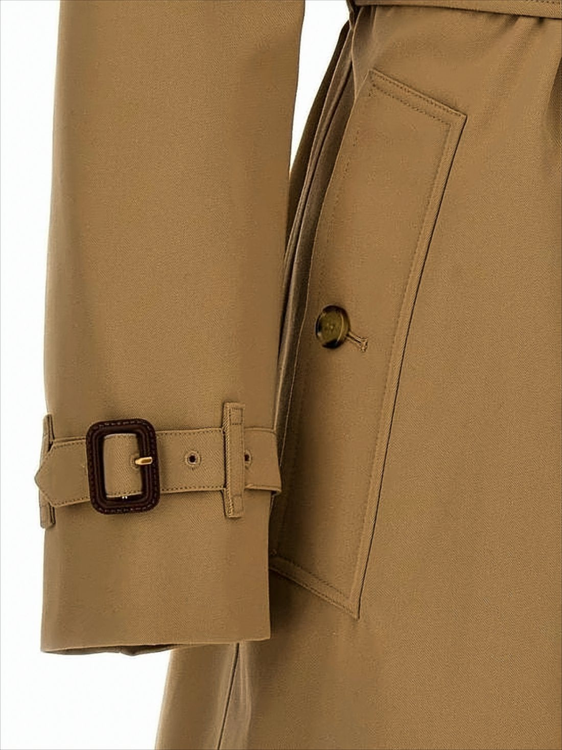 Double-Breasted Cotton Trench Coat
