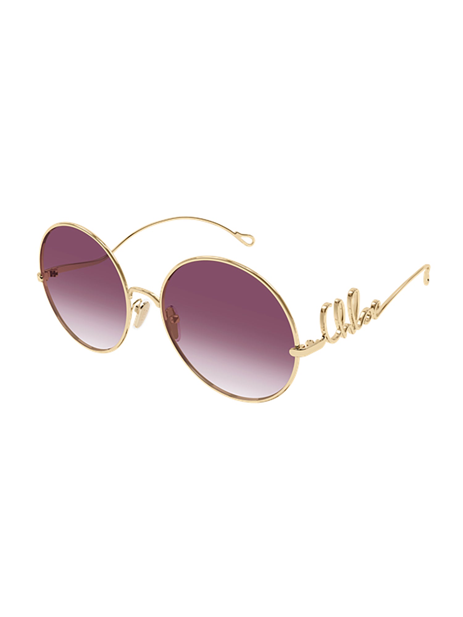 Gradient Purple Lens Oval Sunglasses