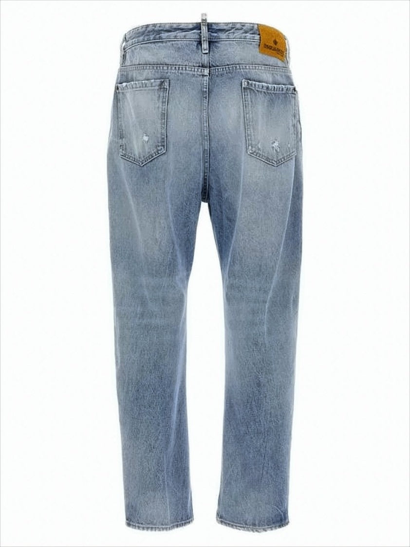Light Blue Straight Leg Denim Pants