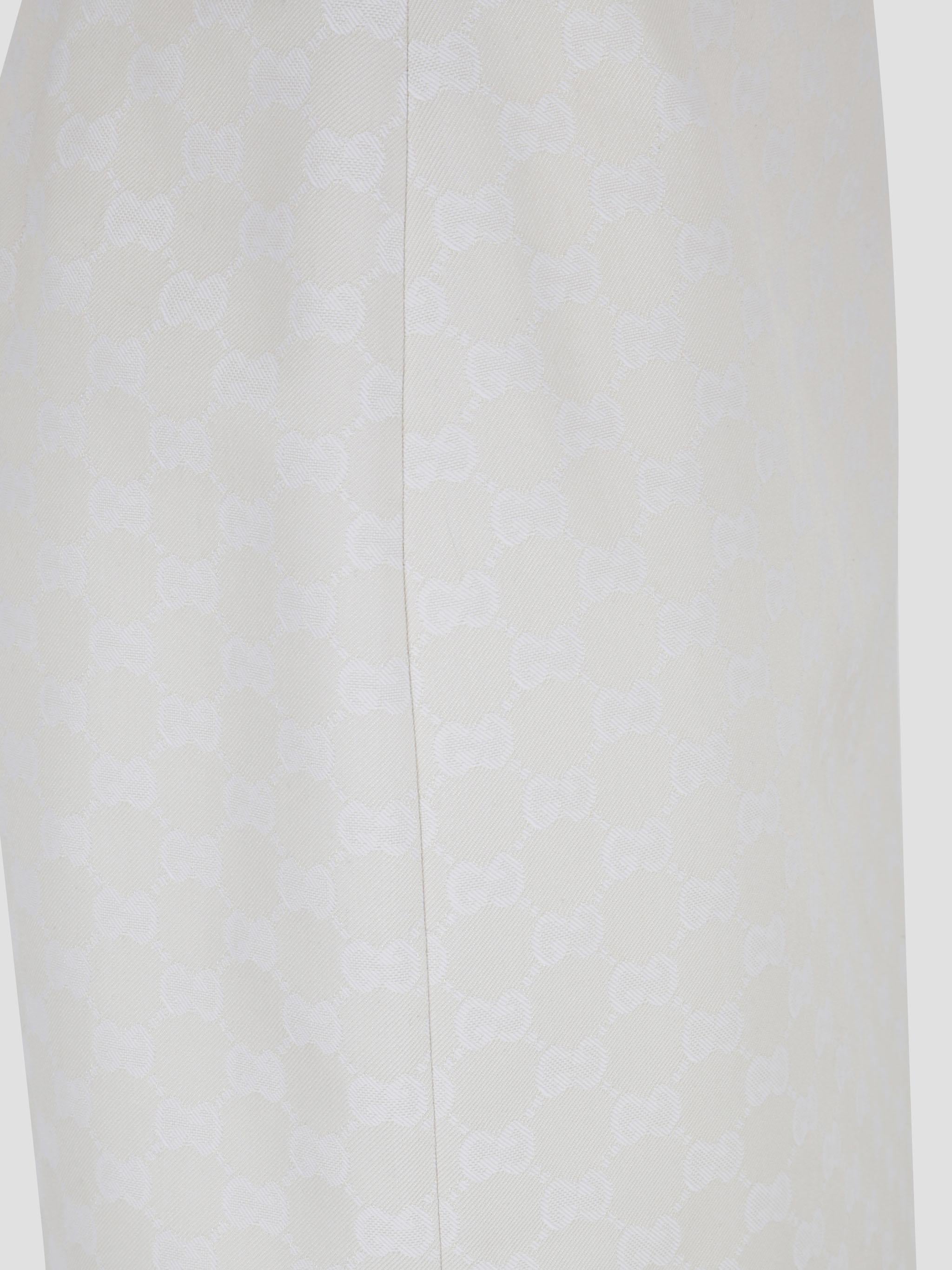 Straight-Cut Mini Skirt with Subtle Embossed Pattern