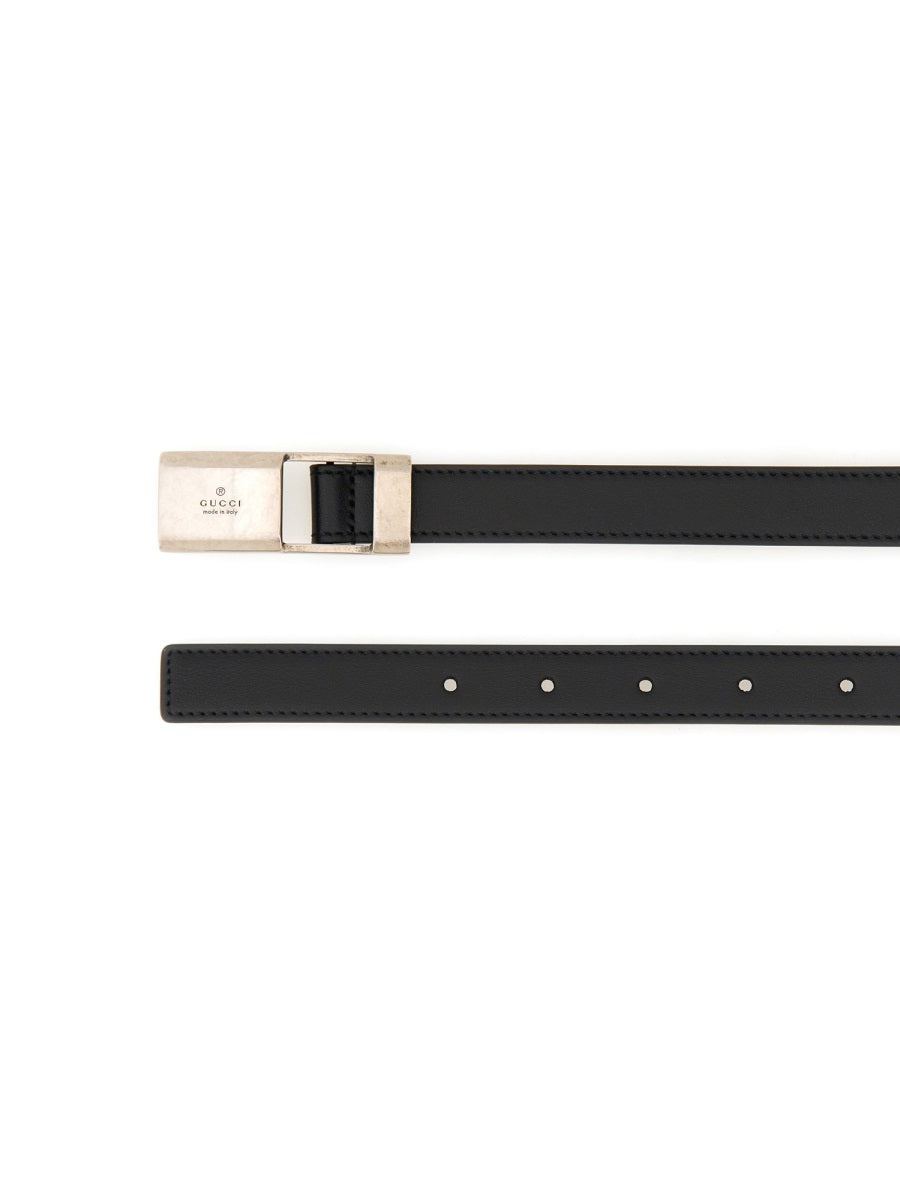 Brown Calfskin Belt with Classic Buckle