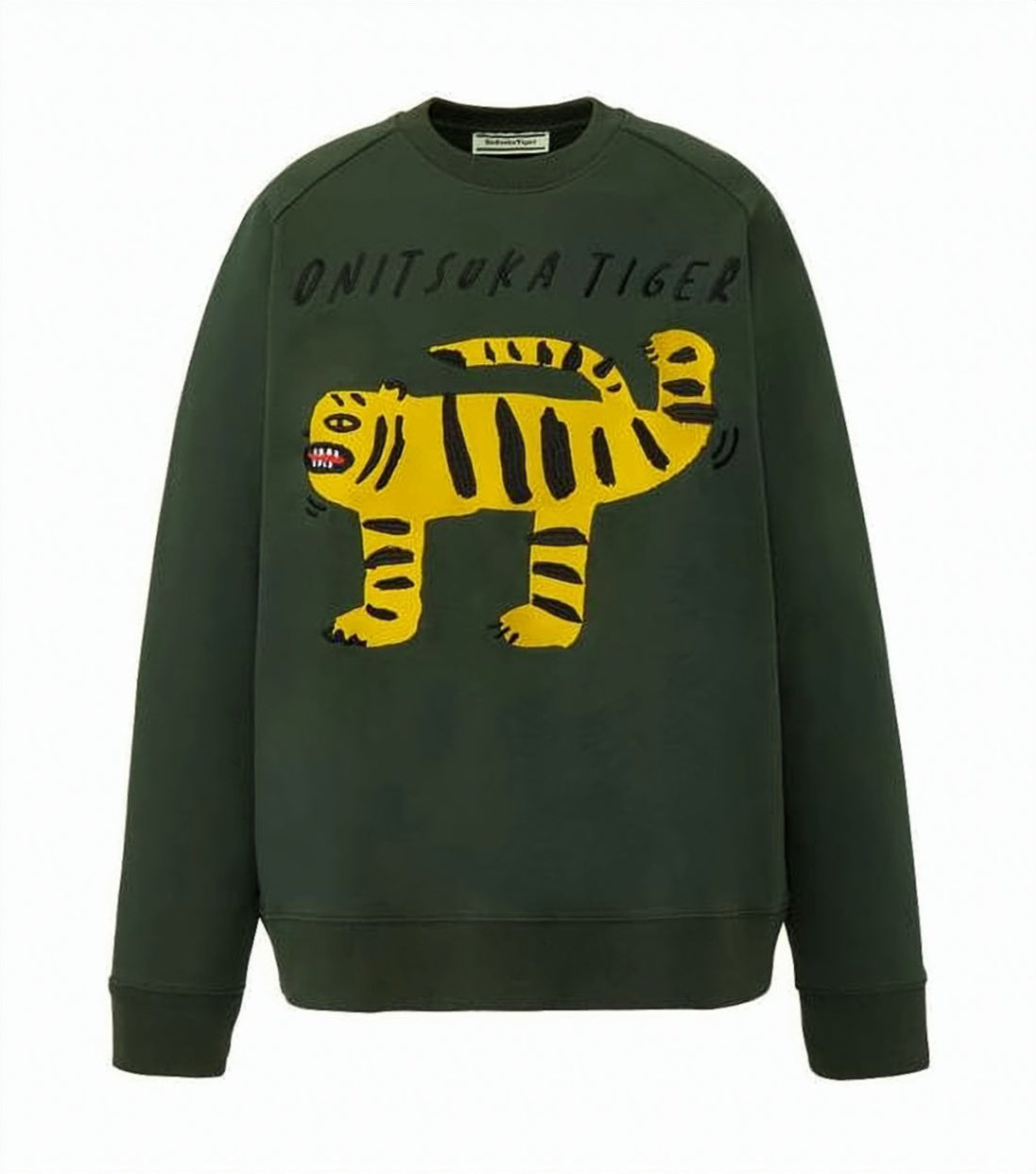 Long-Sleeve Sweatshirt with Bold Tiger Graphic