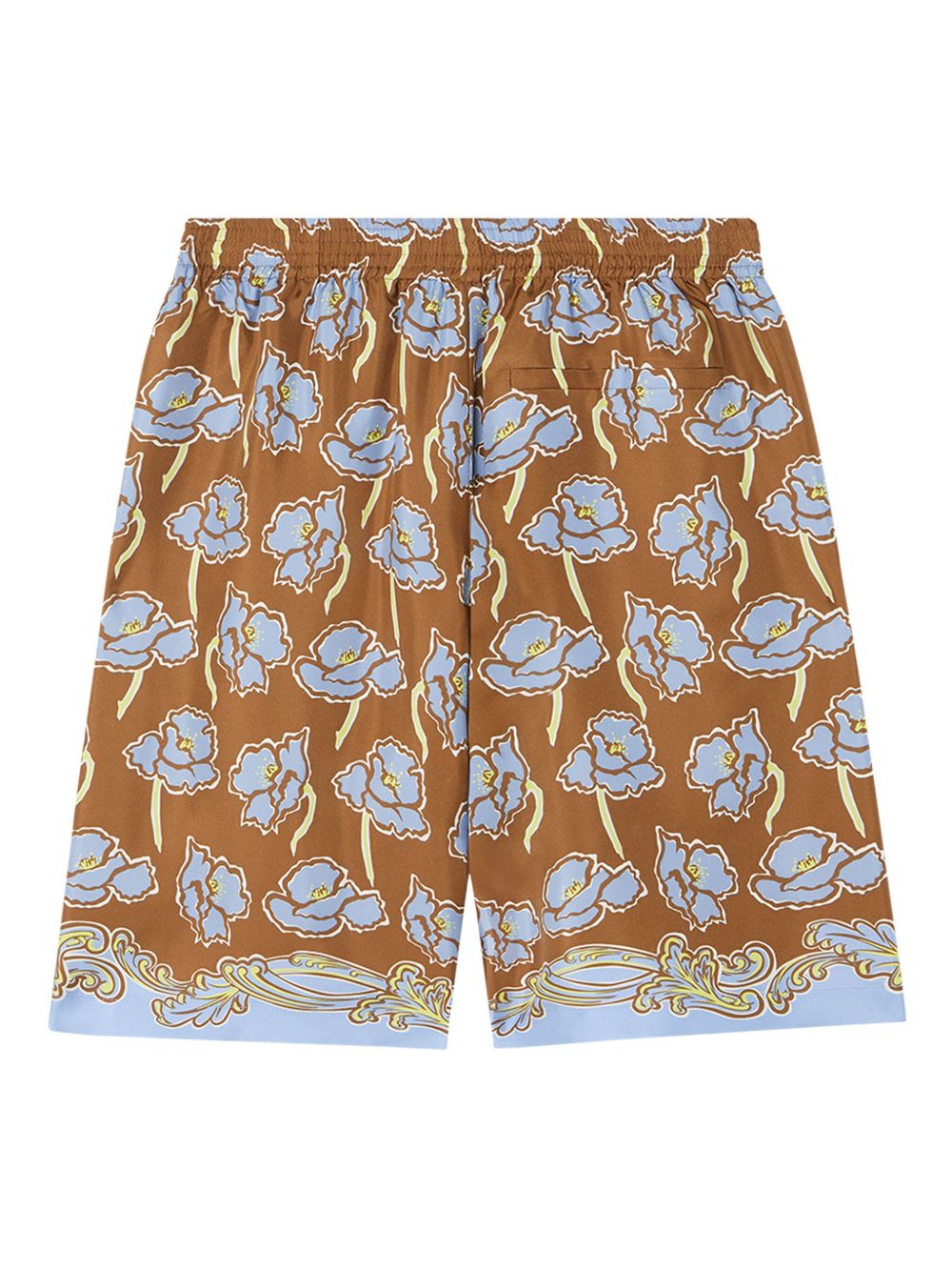 Tobacco Brown Floral Print Shorts