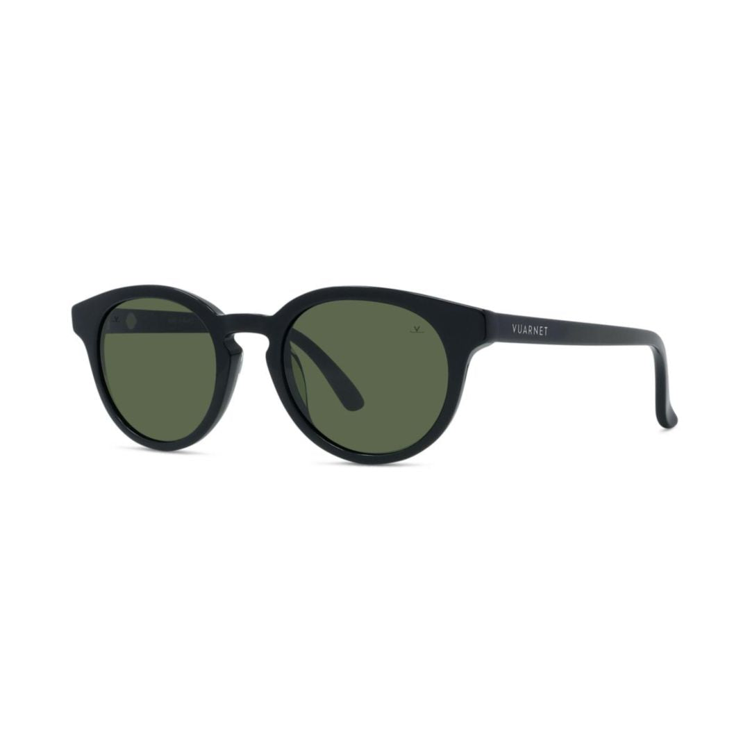 Vu40040i Classic Round Frame Sunglasses with Matte Black Finish