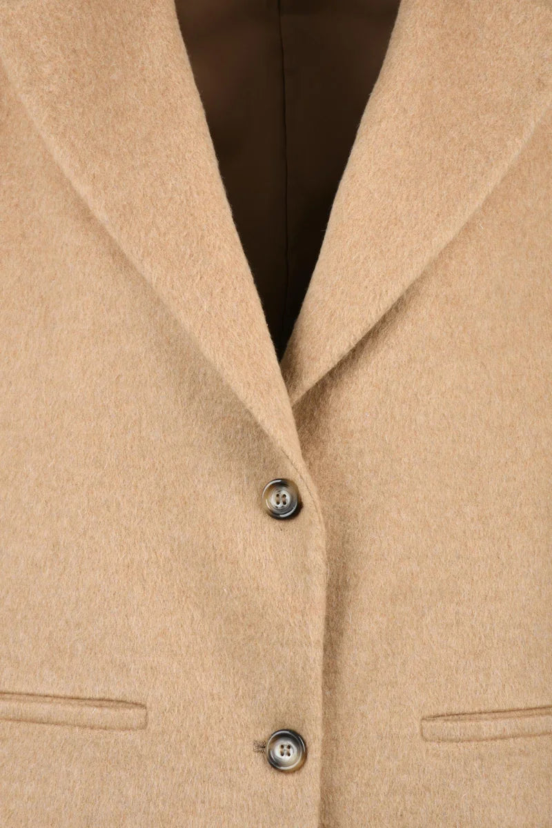 Mid-Length Beige Guttha Coat