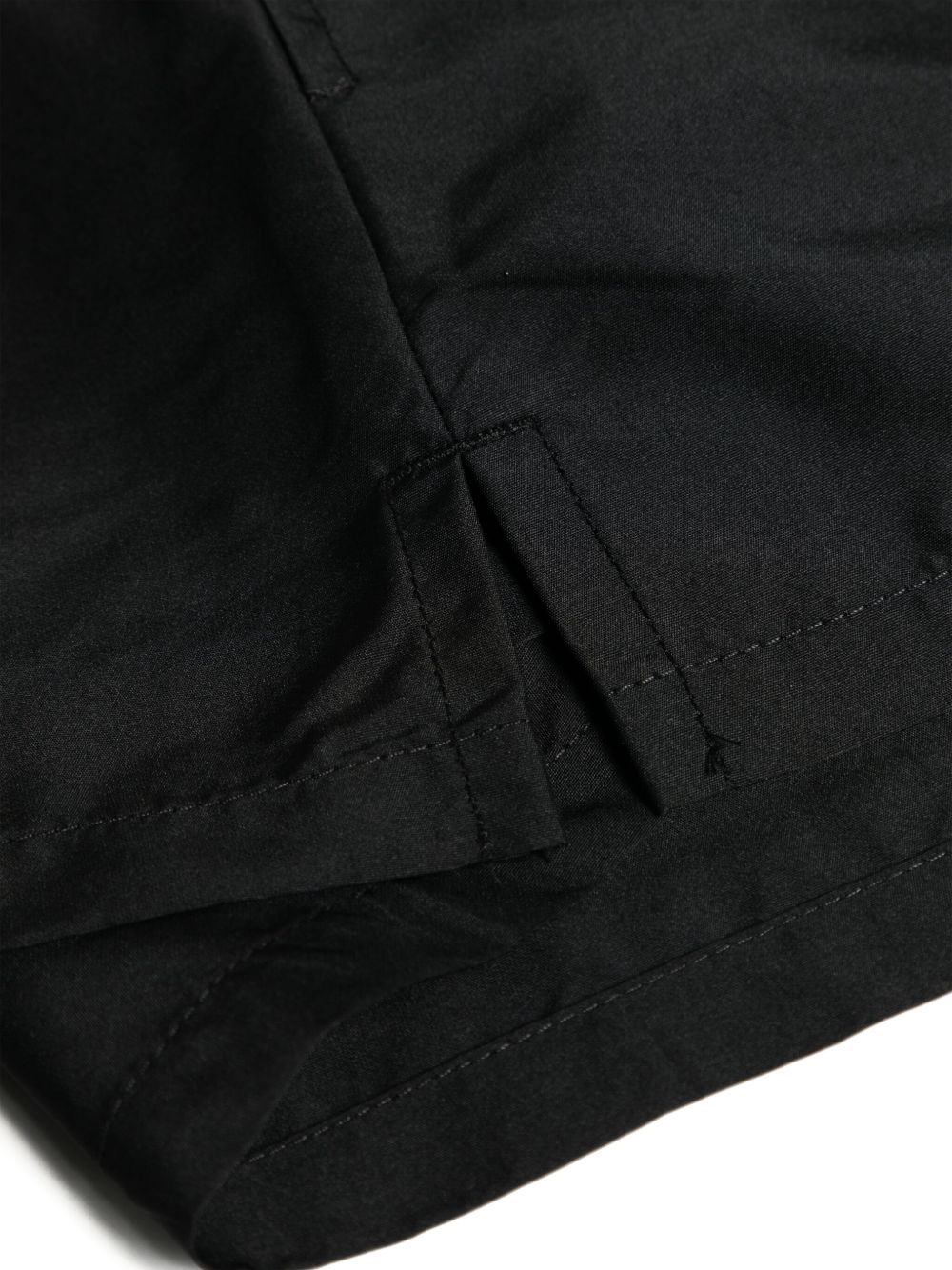 Tailored Black Shorts With Gold Greek Key Design