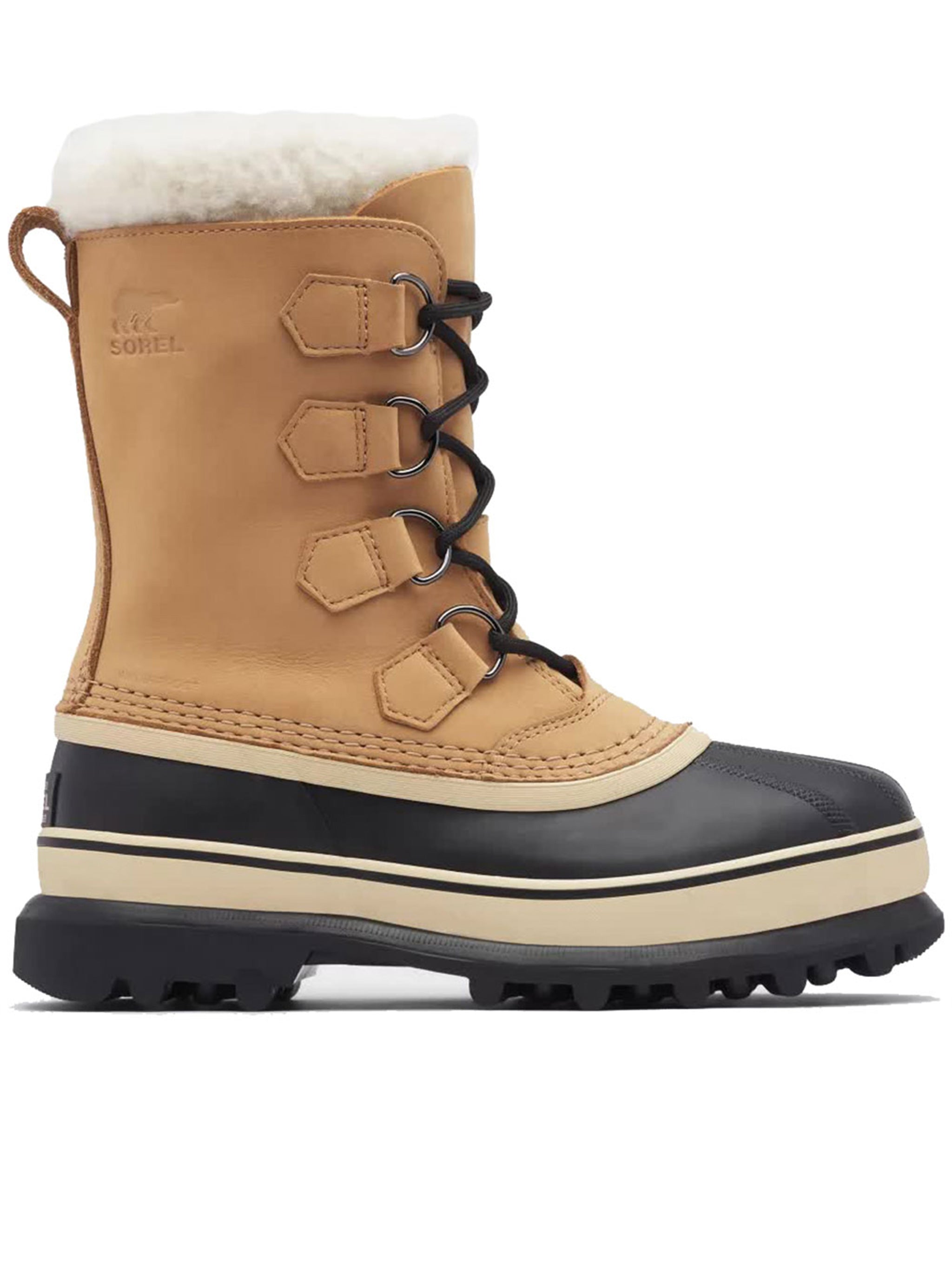 Tan Caribou Mid-Calf Leather Boots
