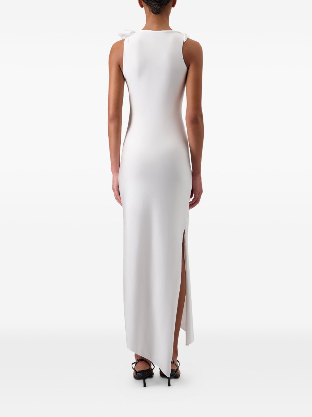 Asymmetric Midi Dress with Knot