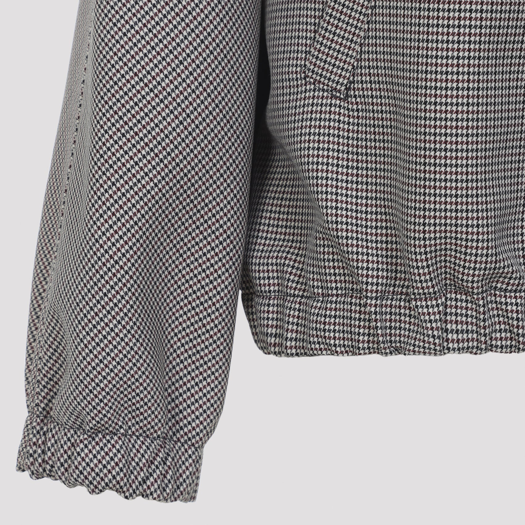 Multicolour Wool Blend Jacket With High Collar