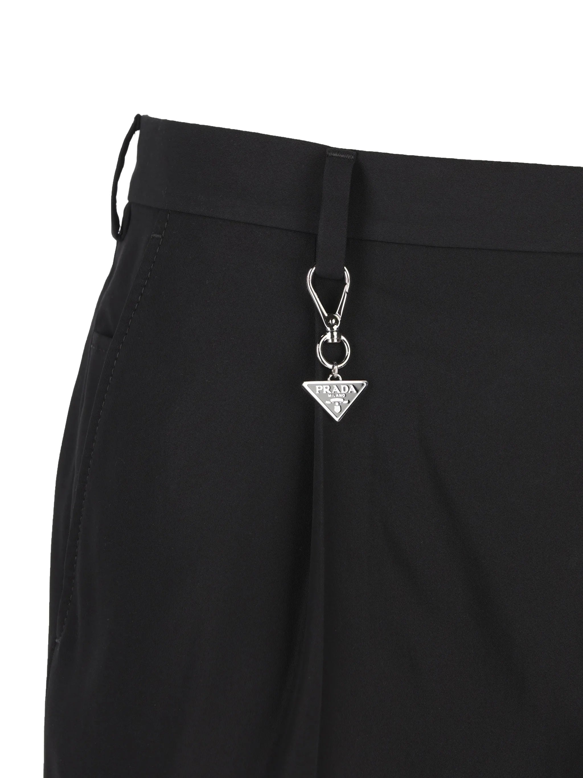 Black Pantalone Tailored Straight-Leg Fabric Pants