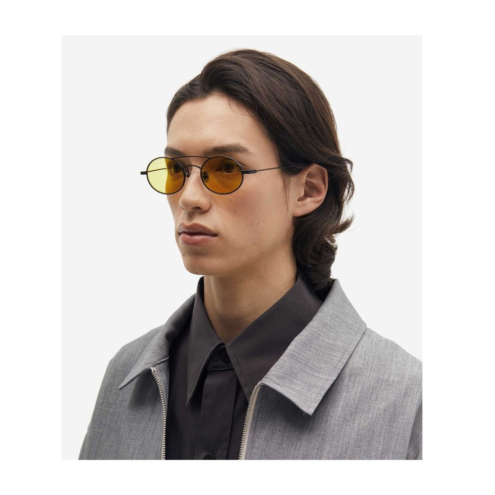 P11 Clcc2 Oval-Shaped Matte Black Titanium Sunglasses