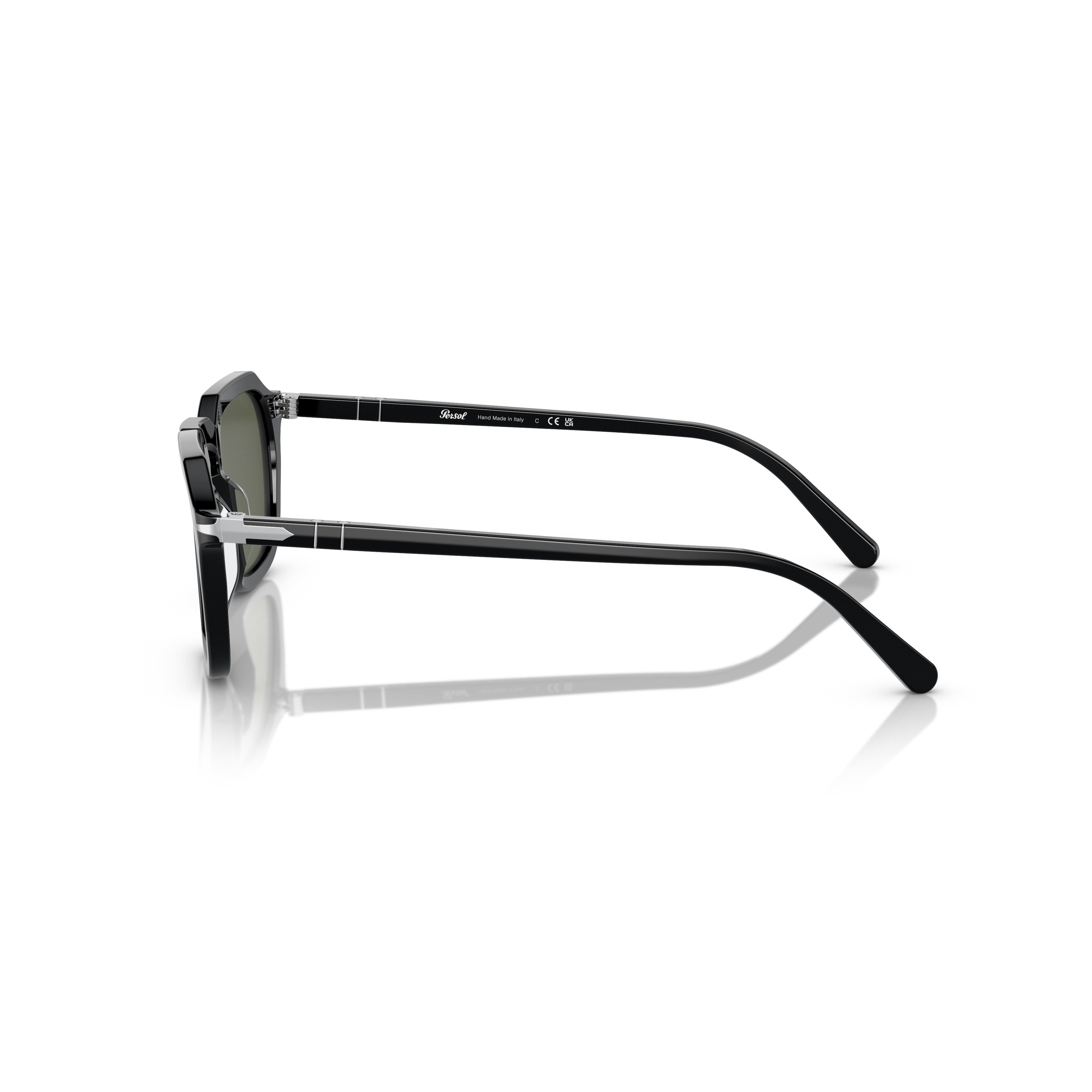 0po3292s Bold Geometric Acetate Sunglasses with Keyhole Bridge