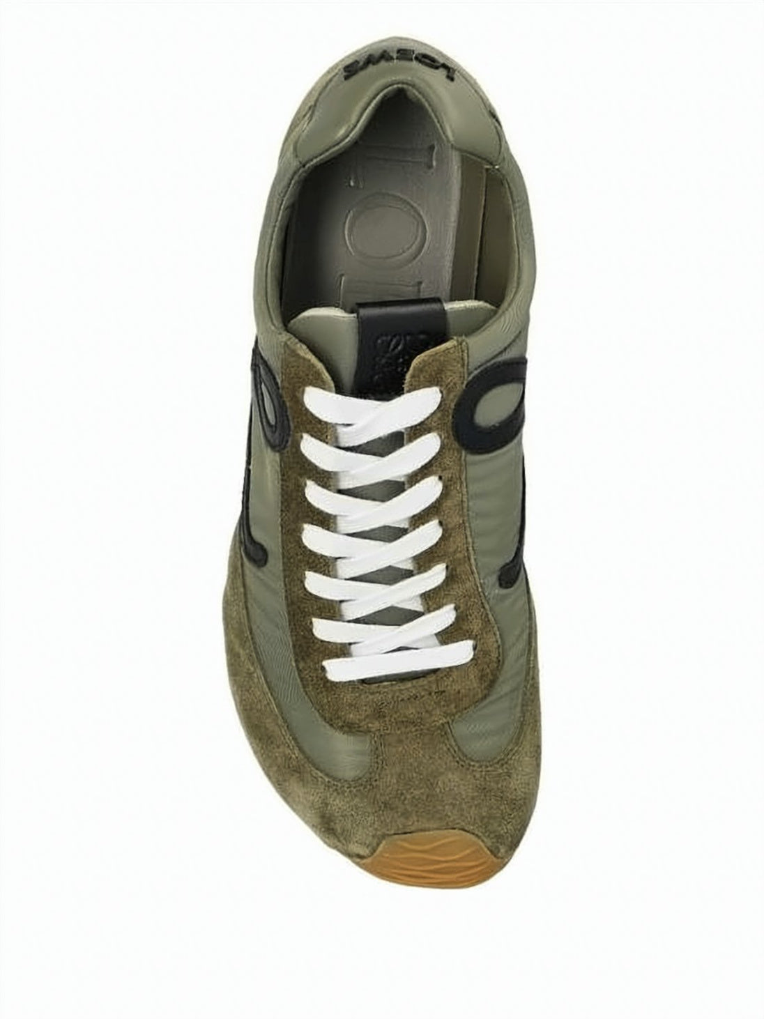 Niskoprofilowe sneakersy ze skóry cielęcej i nylonu