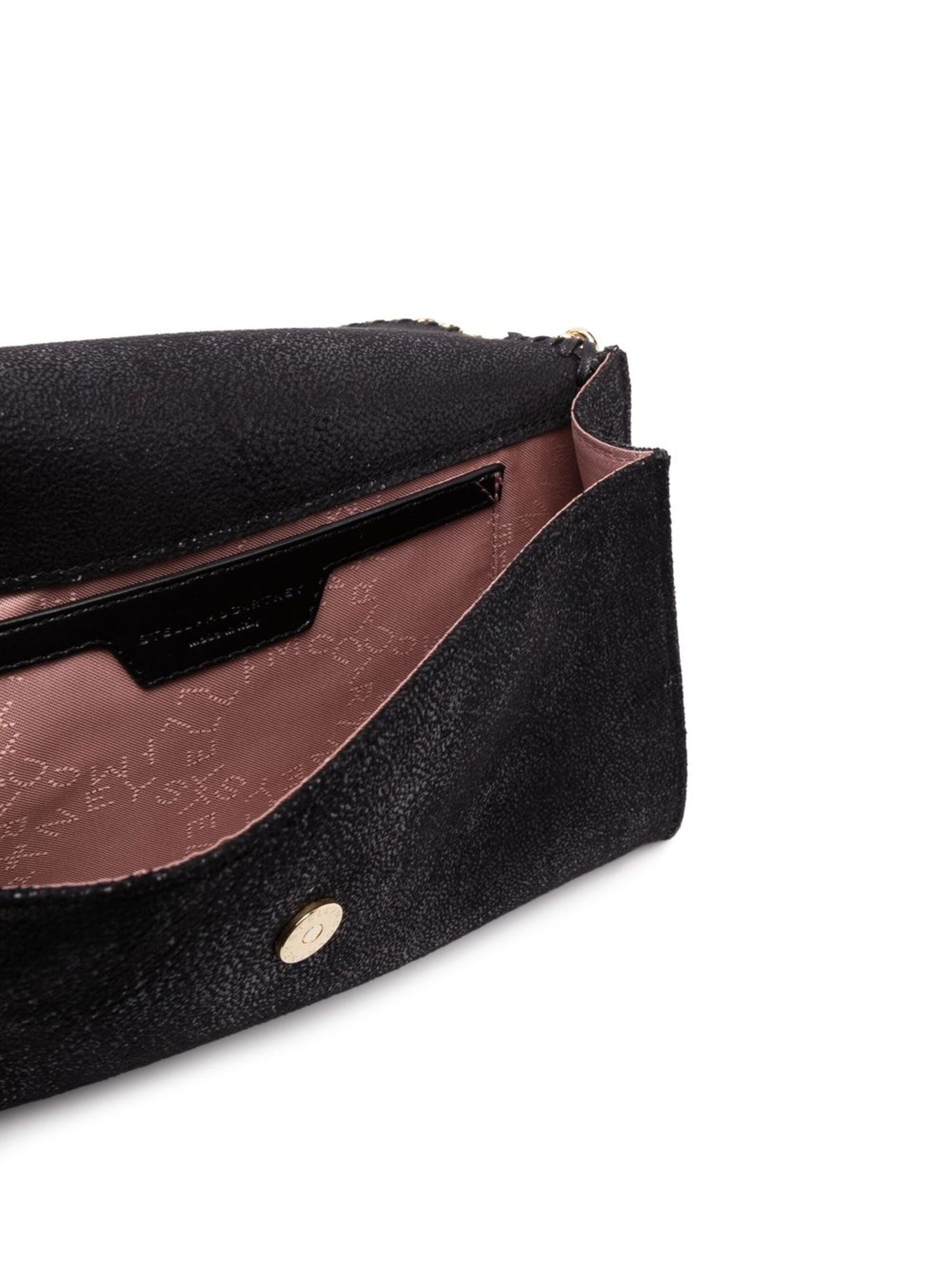 Black Falabella Wallet Chain Satchel