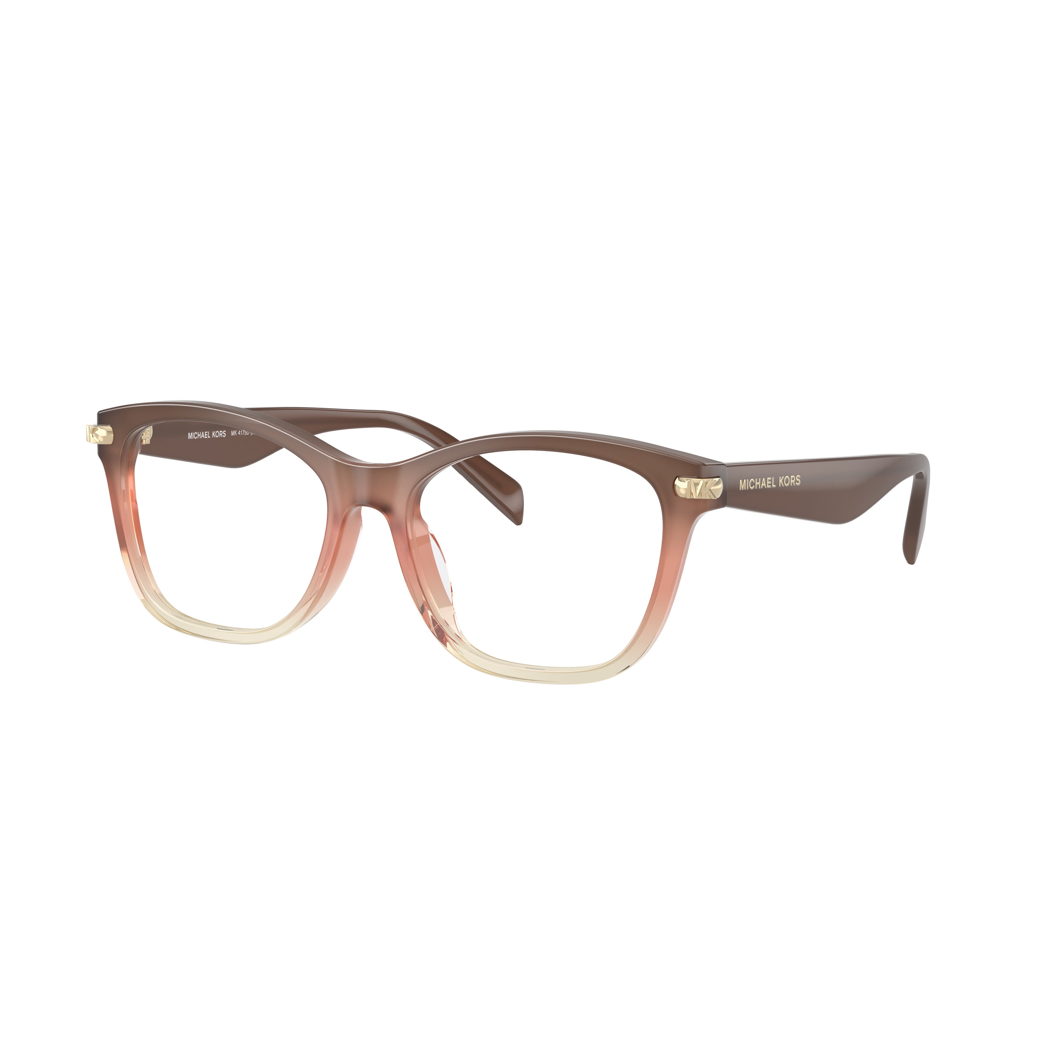 0mk4175d Square Frame Gradient Eyeglasses with Gold Accents